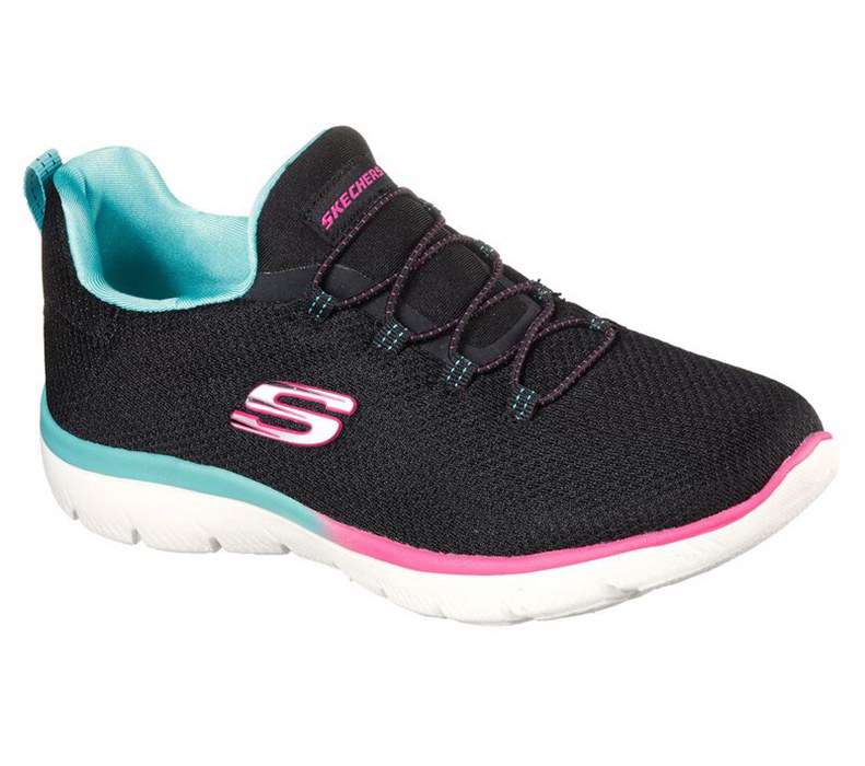Skechers Dam Svarta Slip On - Summits - Glowing Glitz - Sverige (OTLYQ-9150)